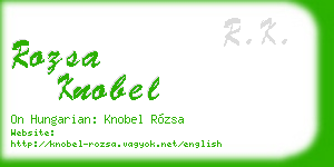 rozsa knobel business card